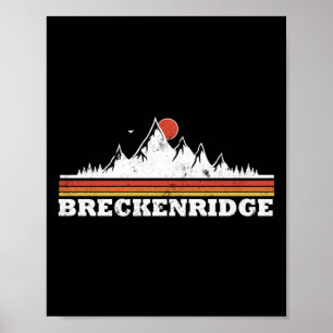 Poster Retro Vintage Ski Breckenridge