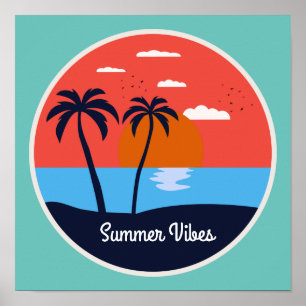 Poster Retro Vintage Summer Vibes