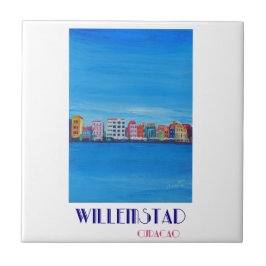 Poster retro Willemstad Curaçau