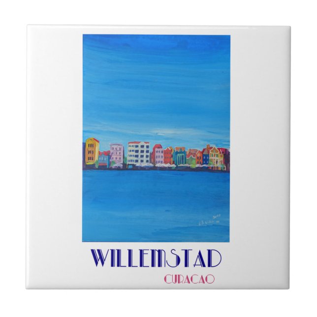 Poster retro Willemstad Curaçau (Frente)