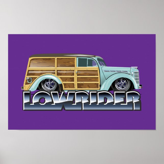 Poster Retro Woody Lowrider (Frente)