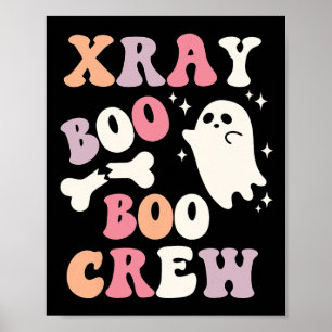Poster Retro Xray Boo Boo Crew Ghost X-ray Technician Hal