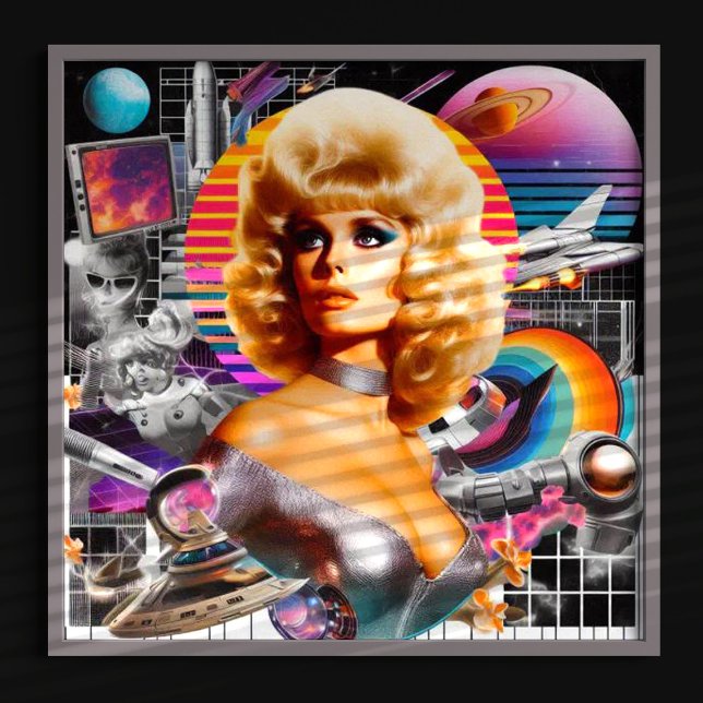 Poster Retrofuturista Sci-Fi Mulher (Criador carregado)