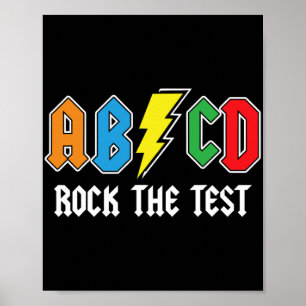 Poster Retron Abcd Rock The Test Day Enny School
