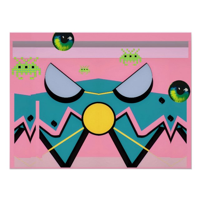 Pôster Retroondas da fama - Ken Gage Art (Frente)