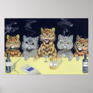 Poster Reunião da Diretoria do Gato, Louis Wain