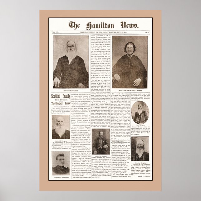 Pôster Reunião da família Haughey - 16 de setembro de 190 (Frente)