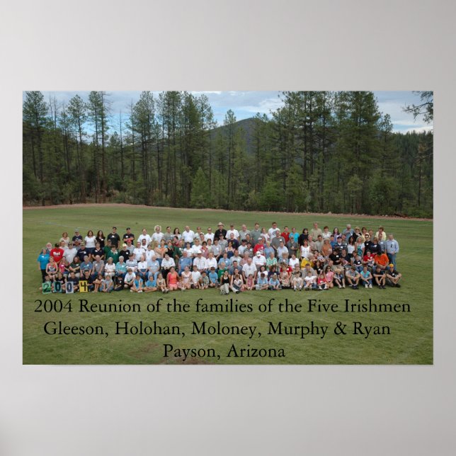 Poster Reunião de 2004 Cinco Irlandeses (Frente)