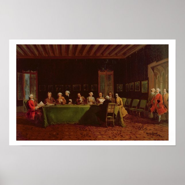 Poster Reunião de diplomatas (petróleo na canvas) (Frente)