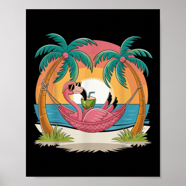Poster Reunião de Férias Flamingo Summer (Frente)