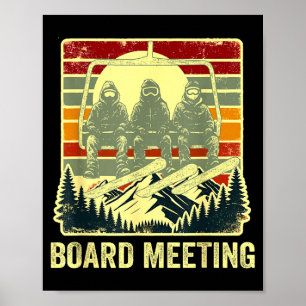 Poster Reunião de snowboard Esquiador de esqui de inverno