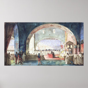 Pôster Reunião do capítulo da ordem do templo