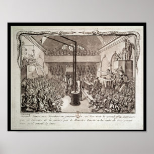 Pôster Reunião do clube de Jacobin, em janeiro de 1792