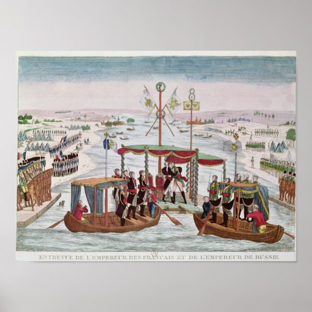 Poster Reunião entre Napoleão I e czar Alexandre I (Frente)
