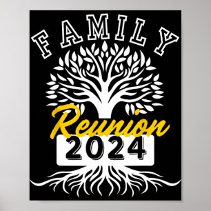 Poster Reunião Familiar 2024 Vintage do Grupo de Reunião