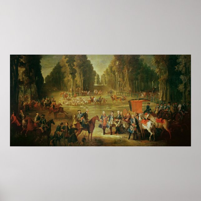 Pôster Reunião para a Caça Puits-du-Roi em Compiegne (Frente)