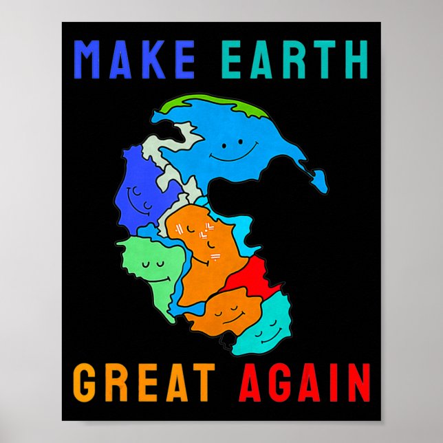 Poster Reunir Pangéia Faça a Terra Grande Novamente Camis (Frente)