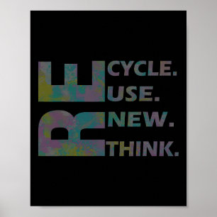 Poster Reutilização do reciclar Renovar Repensar Crise Am