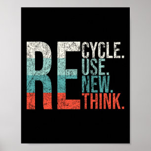 Poster Reutilização do reciclar Renovar Repensar Crise Am