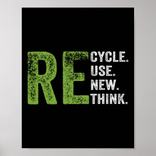 Poster Reutilização do reciclar Renovar Repensar o Ambien