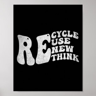 Poster Reutilização do reciclar Renovar Repensar o Groovy