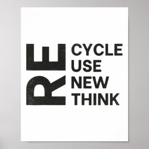 Poster Reutilizar reciclar Renovar Repensar repensar Usar