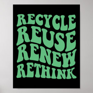 Poster Reutilizar Renovar Repensar reciclar