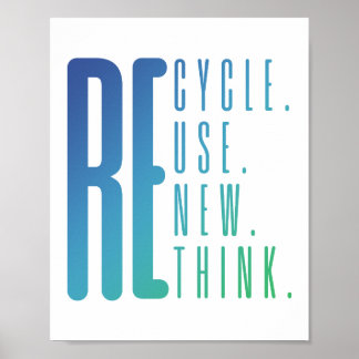 Poster Reutilizar Renovar Repensar reciclar