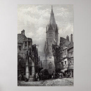 Pôster Reutlingen, gravado por J.J. Grupo