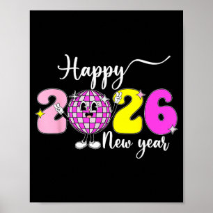 Poster Réveillon do Ano Novo Olá 2026 Feliz Ano Novo 2026