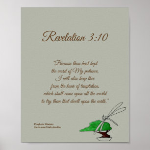 Poster Revelação 3:10 (KJV)