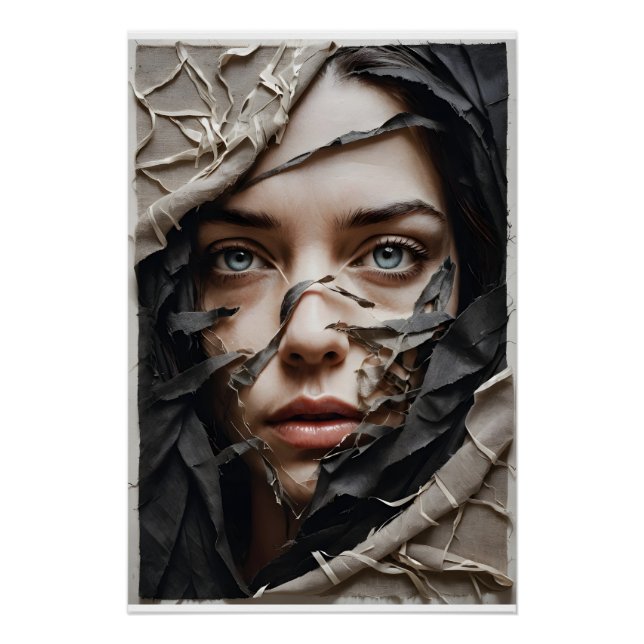 Pôster Revelação da face têxtil (Frente)