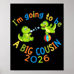 Poster Revelação de Gravidez do Primo Grande Dinossauro F
