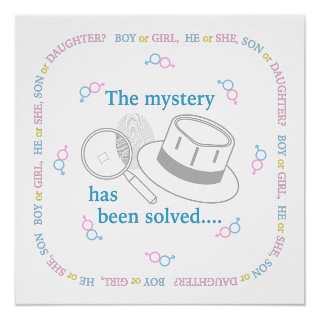 Pôster Revelação do Sexo do Bebê  (Frente)