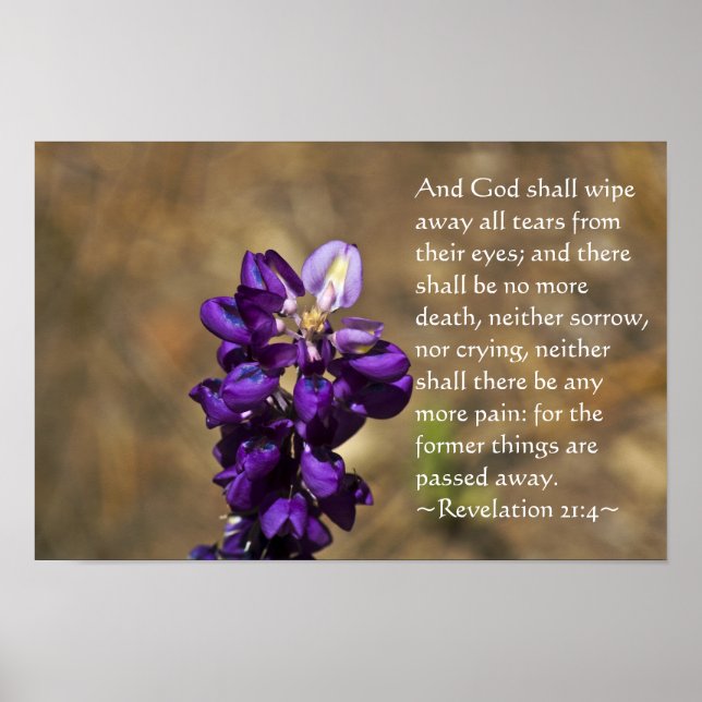 Poster Revelation 21:4 White letters (Frente)