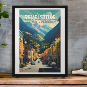 Poster Revelstoke Canadá Viagem Arte Vintage