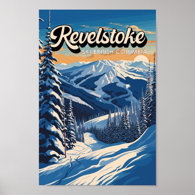 Poster Revelstoke Canada Winter Vintage (Frente)