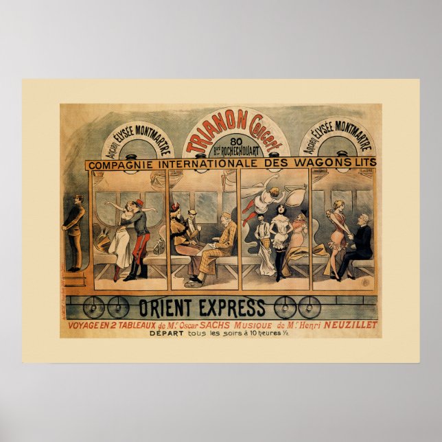 Pôster Revenda musical Orient Express Paris de 1896 (Frente)