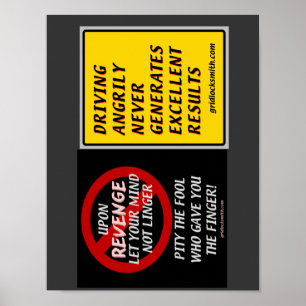 PÔSTER REVENGE+DRIVING ANGRILY-TWOFER