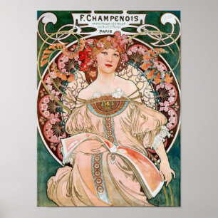 Pôster Reverendo por Alphonse Mucha Decorativo