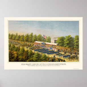 Pôster Revisão grande em Washington, C.C. 1865 do