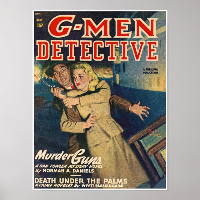 POSTER REVISTA DE 1948 G-MEN PULP (Frente)