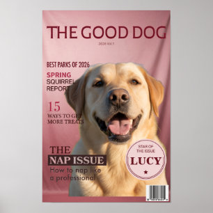 Poster Revista de Fotos de Cachorro Personalizada Present