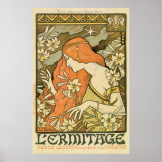 Poster Revista Ermitage Art nouveau