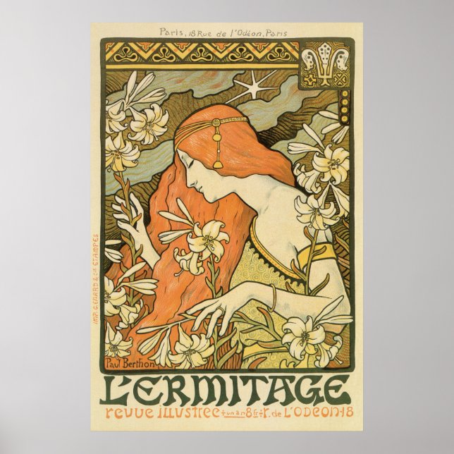 Poster Revista Ermitage Art nouveau (Frente)