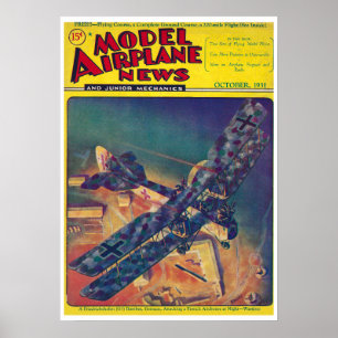 POSTER REVISTA MODELO DE AVIÃO DE 1931