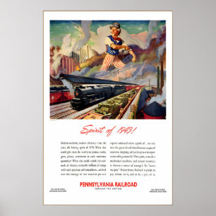 Poster Revista Patriótica PRR Espírito de 1943 da Segunda