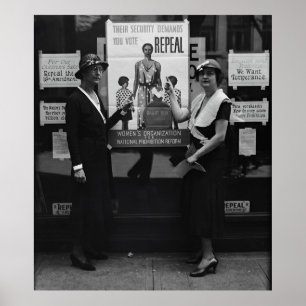 Poster REVOGUE ALTERAÇÃO C. 1929 da PROIBIÇÃO a 18a