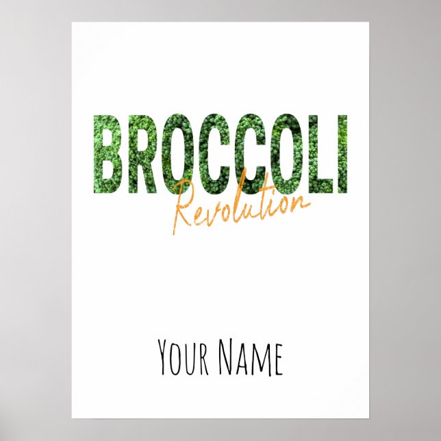 Poster Revolução do brócolis Vegias e Vegetais (Frente)