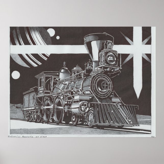 Poster Revolução Industrial à Noite (Frente)